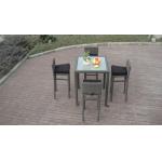 Metal Frame Bistro / Pool Bar Set , Resin Wicker Patio Furniture for sale