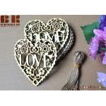 wholesale heart shape wood craft christmas decoration supplies for sale