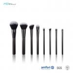100% Synthetic Hair Travel Makeup Brush Set With Metal Handle for sale