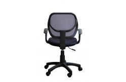 China Black Fabric Ergonomic Home Office Computer Chair With Mesh Back / Wheels supplier