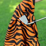 Custom Printed Sublimation Waffle Microfiber Golf Towels With Logo and clip