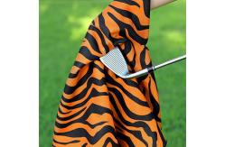 China Custom Printed Sublimation Waffle Microfiber Golf Towels With Logo and clip supplier