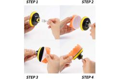 China 22PCS Car Buffer Polisher Pads Sponge Material White Blue Black Yellow supplier