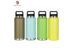 China 36oz Black Vacuum Insulated Growlers With Grip Handle supplier