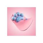 Portable Recycled Pink Paw Mouse Pad , Nonslip Mousepad With Wrist Support