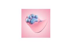 China Portable Recycled Pink Paw Mouse Pad , Nonslip Mousepad With Wrist Support supplier