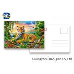 0.6mm PET 3D Postcard Animation Picture CMYK Printing Tiget Pattern Tear - Proof for sale