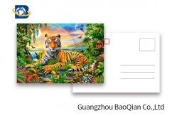 China 0.6mm PET 3D Postcard Animation Picture CMYK Printing Tiget Pattern Tear - Proof supplier