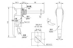 China Swing Garage Handle Lock Padlock L Handle Door Lock With Spindle supplier
