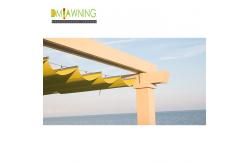 China Manually Retractable Sun Shade Sail Slide  Wire Canopy Pergola Kit 85% Uv Protecting supplier
