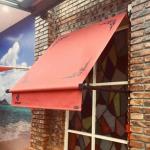 Drop Arm Remote Retractable Window Awnings  Polyester Acrylic Fabric