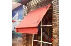 China Drop Arm Remote Retractable Window Awnings  Polyester Acrylic Fabric supplier