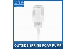 China Minin Bottle Head Brushed Stainless Steel Foam Pump With Clear Overcap supplier
