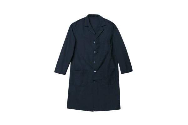 Placket Buttons Long Collar Suit Anti Static Black Work Clothes
