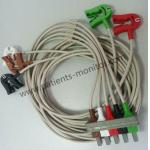 PHiliph Cbl Shielded Adult 5 lead grabbers safety AAMI clips M1623A In Good Working Order Medical Device for sale