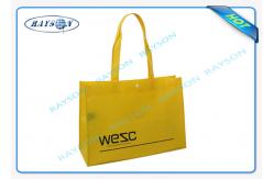 China full sewing shoulder customer logo printing with cross stiching handle and bottom gussects supplier
