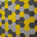 Eco-Friendly Hexagonal Polyester Fiber Acoustic Panels wiht Fire-Resistant for sale