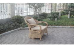 China 2pcs half round rattan and ottoman set supplier