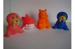 China Floating Squeezing Animal Rubber Bath Toys Safe Vinyl With Customized Logo supplier