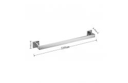 China Brushed Silver Bathroom Towel Bars Wall Mounted Modern Square Towel Holder supplier