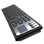 IP65 Brushed Steel Liquid Proof Ruggedized Keyboard 106 Keys With Touchpad