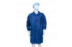 China Non Woven Fabric / SMS / Tyvek Disposable Lab Coats For Industrial supplier
