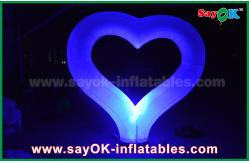 China Event Giant Led Inflatable Lighting Decoration Heart with Coloful Lighting supplier