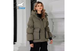 China Short Length Thickened Down / Cotton Jacket Trendy Loose Style With Down Filling supplier