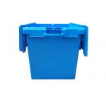 750*570*625MM Stack Attached Lid Container / Plastic Logistics Nesting Tote Box