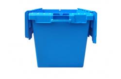 China 750*570*625MM Stack Attached Lid Container / Plastic Logistics Nesting Tote Box supplier