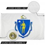 3 X 5ft State Of Massachusetts Flag Outdoor Heavy Duty Dupont Nylon 66 US Flags for sale