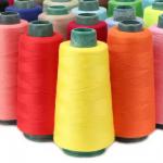 Dyed Core Spun Polyester Sewing Thread 20 / 2 20 / 3 , Golden Textured Polyester Thread for sale