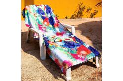 China Sublimated Polyester Microfiber Double Sided Sand Free Beach Towel Custom Logo supplier