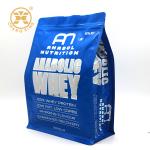 Customized Plastic Flat Bottom Pouch with Zipper Protein powder packaging bag for sale
