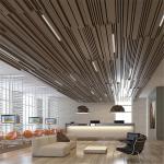 U Shaped Open Multi Panel Ceiling Plain Pattern 0.5mm Thickness for sale