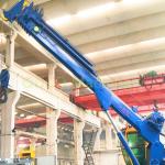 1T Hydraulic Ship Slewing Jib Telescopic Boom Crane for sale