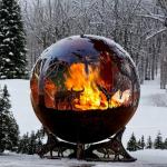Steel Manual Ignition Rustic Red Fire Pits Or Customized Fire Pits