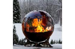 China Steel Manual Ignition Rustic Red Fire Pits Or Customized Fire Pits supplier