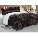 Polyester Double Sided Quilt Comforter Faux Fur Fleece Throw , Soft Plush Blankets King Size 92*96 for sale