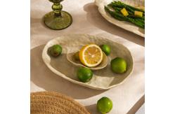 China Custom Logo Ceramic Porcelain Dinner Plate Set Print Party Tableware Set supplier