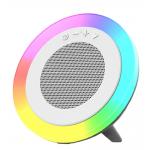 White Tri-Mode Bluetooth Speaker,66MM 5W output, 1200mAh battery,supports USB/TF/AUX playback and RGB lighting for sale