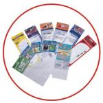 Recyclable Self Adhesive Transparent Plastic Sticker Bag With Header for sale