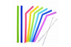 China FDA Approved 25cm Long Folding Silicone Straws supplier