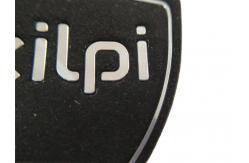 China Metallic Embossed Silicone Rubber Fabric Patch Custom Logo Eco - Friendly supplier