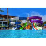 Water Amusement Park Outdoor Swimming Pool Kids Ride Fiberglass Slide Set for sale