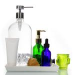 Empty Amber Glass Lotion Pump Bottles Soap Dispensers Bottle Jar Cosmetics Containers for sale