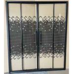 Alum Black Stripes Frame Screen With 5/6mm Tempered  Modern Glass for sale