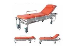 China Emergency Ambulance Patient Stretcher Trolley Foldable Multifunctional With Four Wheels supplier