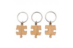 China Bamboo Wooden Matching Puzzle Keychain Engraving UV Printing supplier