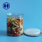 300# 330ml Clear Plastic Jar Sweets Chocolate Peanut Beans Storage With Easy Open End Lid for sale